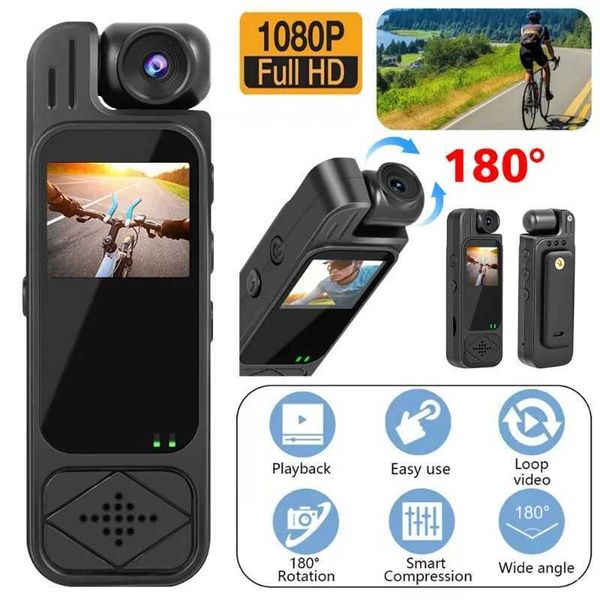 Sports Action Video Cameras Mini clip on 2K camera with 13inch screen and 180 adjustment supporting night vision motion detection WiFi 8hour