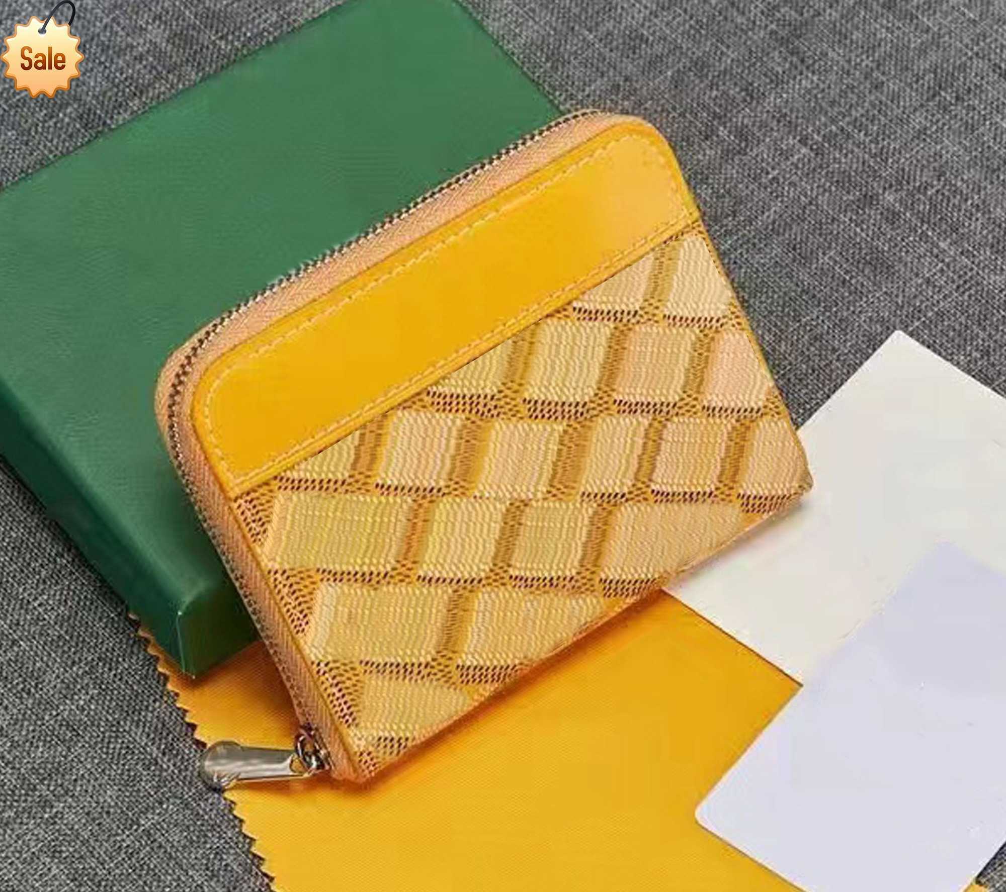 Luxury Designer Brand Coin Purses Men and Women Goyan High Quality Holders Cowhide Highest Designers Bags Christmas Folded in Half Card Wallets Fact