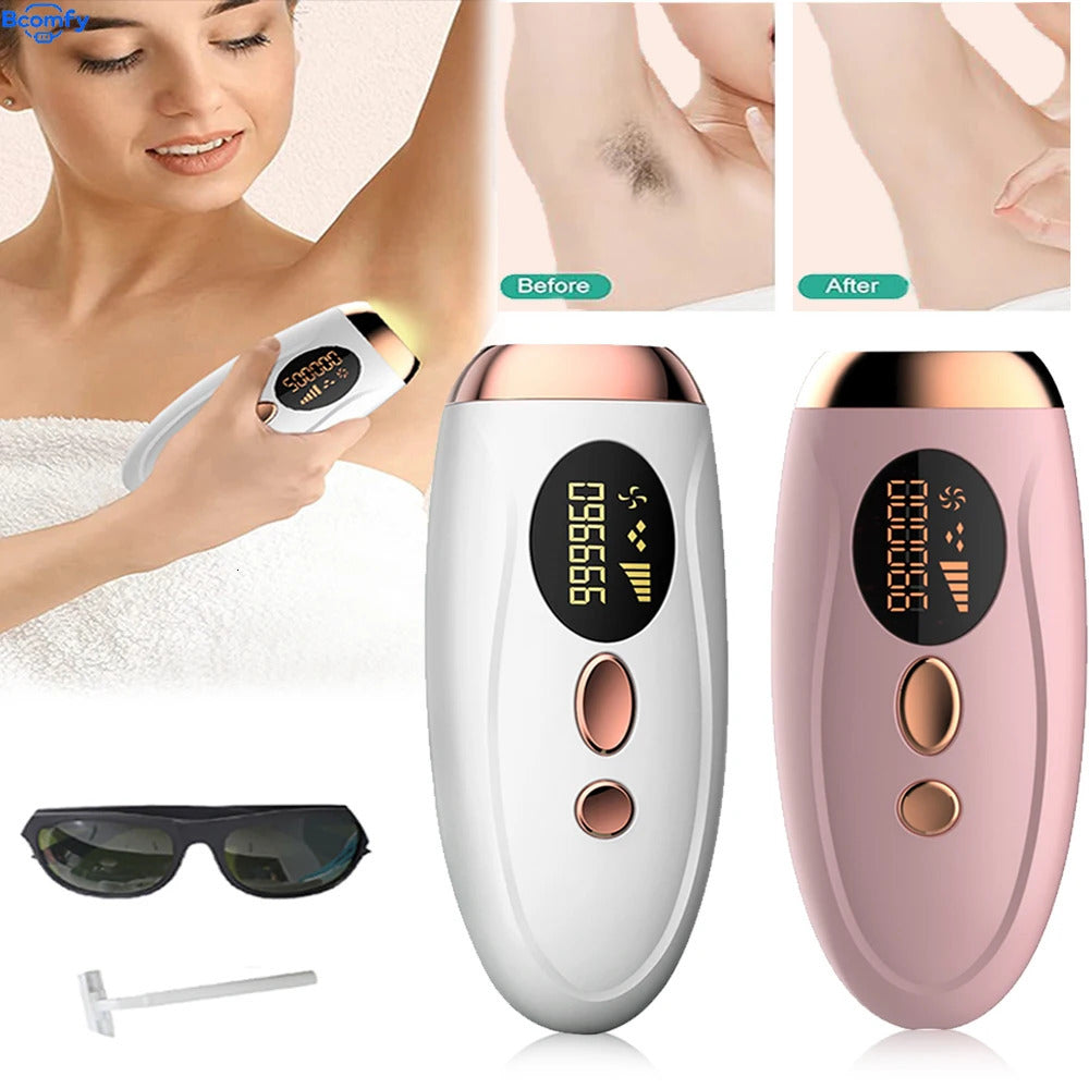 Laser Hair Removal Device 999999 Flashes - Professional Painless Epilator for Women&#039;s Face, Body, Legs, Bikini Line