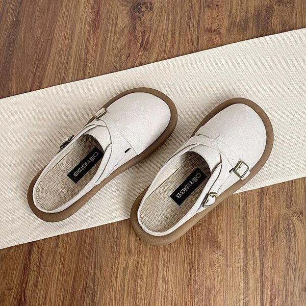 Baotou Women&#039;s Soft soled Spring Shoes 2025 New Designer Breathable Cotton and Hemp Trendy Casual Sandals Multi functional Outdoor Slip