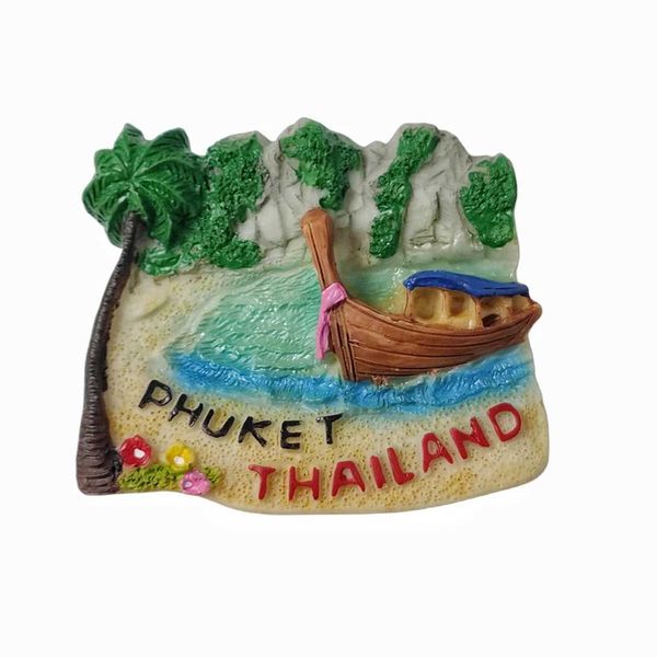 Phuket Thailand 3D Fridge Magnet Souvenir GiftResin Handmade Phuket Refrigerator Magnet Home Decoration Collection Y240816