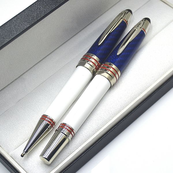 wholesale High quality John F. Kennedy Black Carbon fiber Rollerball Ballpoint pen Fountain pens Writing office school supplies with JFK Ser