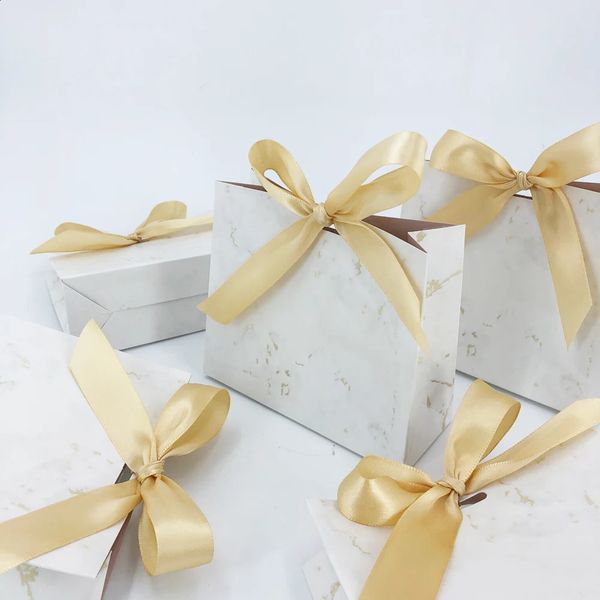 Marble Style Gift Box Wedding Baby Shower Birthday Christmas Valentines Day Party Favor Candy Box Accept Private Customization 250120