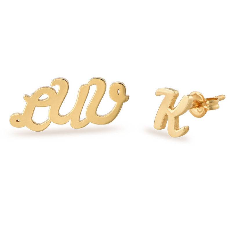 ABC Ear Studs with in 18ct Gold Plating