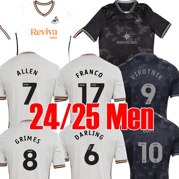 24 25 SwAns GRIMES Soccer Jerseys PEDERSEN Fans version 2024 2025 Home Away DARLING CABANGO RONALD camisetas Men size S-2XL football shirts