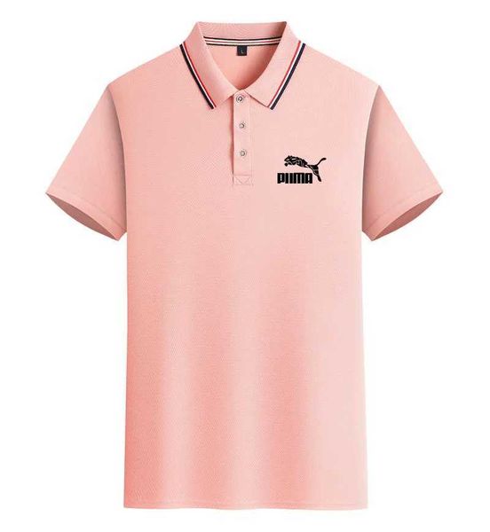 Men&#039;s Polos Mens polo shirt 100% polyester fiber mens casual solid color slim fit new summer fashion brand clothing Q240509