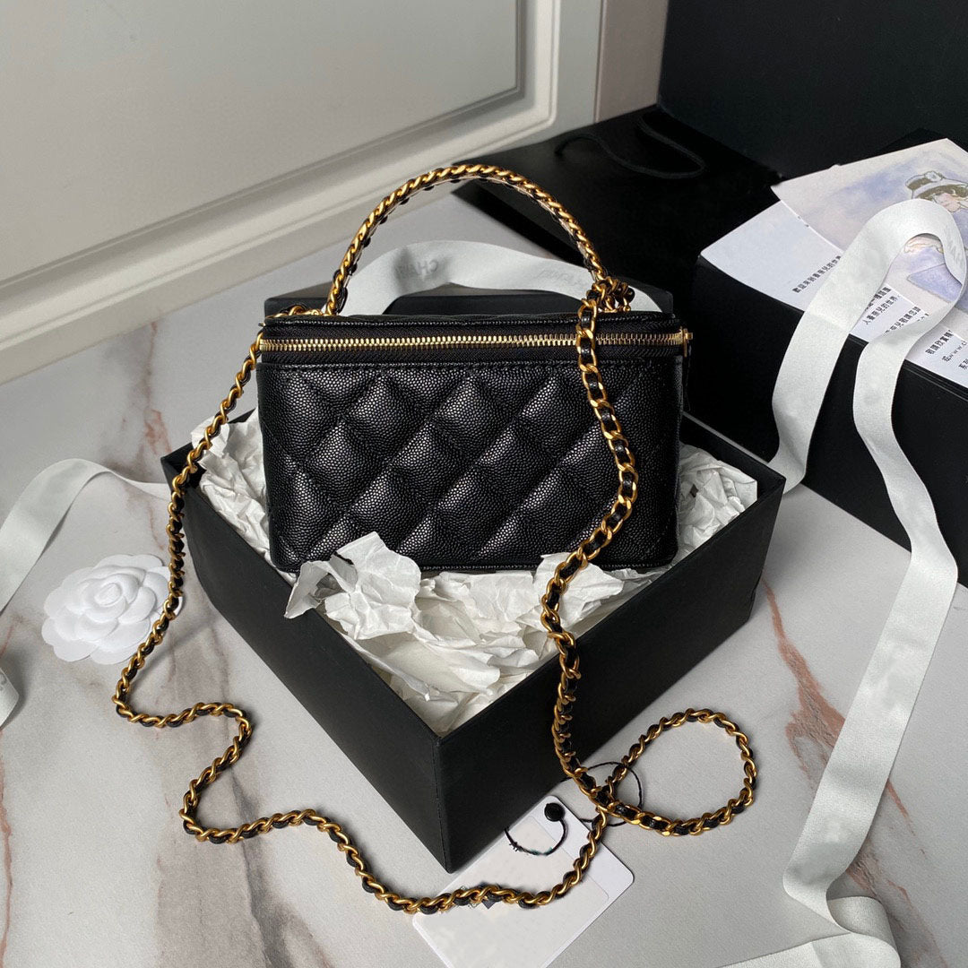 10A designer 1:1 mirror high-quality makeup bag 17CM makeup case handbag with chain designer shoulder bag with box 24C08A