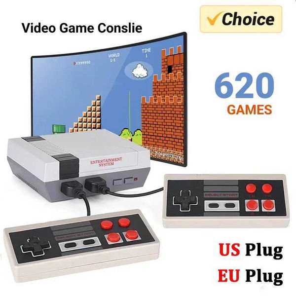Mini TV Handheld Family Recreation Video Game Console AV Output Retro Built-in 620 Classic Games Dual Gamepad Gaming Player Z241029
