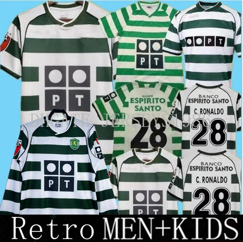 01 02 03 04 Lisboa retro soccer jerseys ronaldo Marius Niculae Joao Pinto 2001 2002 2003 2004 Lisbon C.RONALDO Classic Vintage football shirts tops