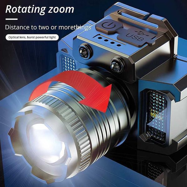 New Arrival Charging sensor light COB chip D Zo fishing flashlight outdoor bright waterproof camera hunting warning light Z241122