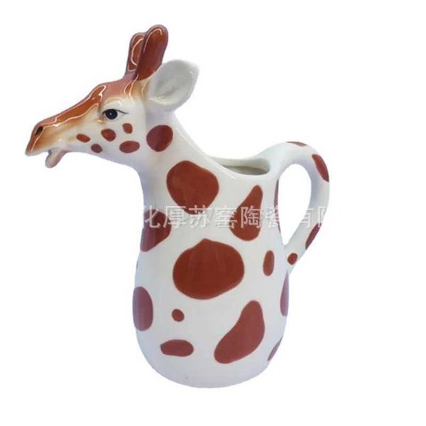 Dolomite Ceramic Factory Custom Vase Giraffe Animal Modeling Flower Arrangement Decoration OrnamentsCL240710