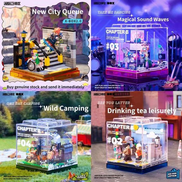 AREAX Spot Box Genuine Box2.0 Building Blocks Trendy Play Assembly Mobile Puzzle Ornament Model Toy Gift Anime Collection Dh2997019 2.0