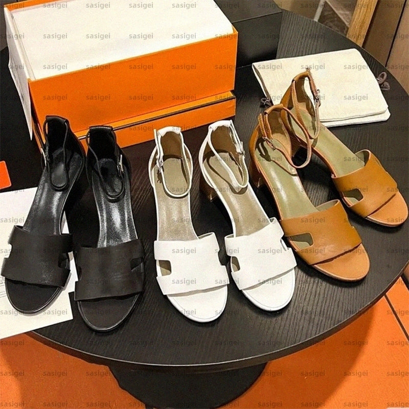 Santorini Designer Womens Sandals Sandal White Black Pearl pattern Leather Brown Red Platform Flat g9kz#