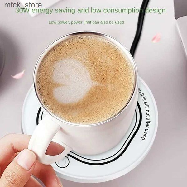 Home Heaters Electric Mug Heater Tea Coffee Water Milk Cup Warmer Porcelain Glass Mini Teapot USB Coaster Constant Temp 55C Heating Base L24