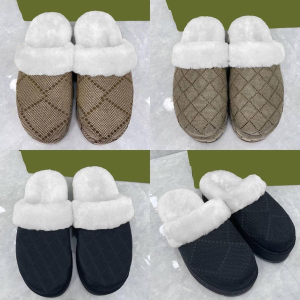 Luxury Fur Wools Slides Designer men women Slippers Ladies Winter Fur Fluffy Furry Warm Letters Sandals Comfortables Fuzzy Girl Flip Flop Sl