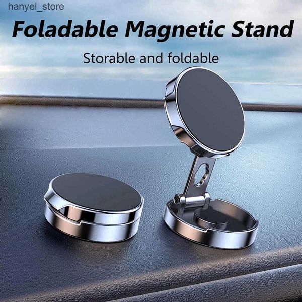 Cell Phone Mounts Holders 2024 Mobile Phone Stand Powerful Magnetic Car Stand 720 Foldable Circular Stand Supports Universal Phone Installat