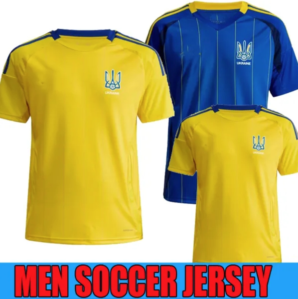 2024 2025 Ukraine MUDRYK 10 Mens Soccer Jerseys YARMOLENKO Home yellow away Short Sleeve Adult Football Shirts