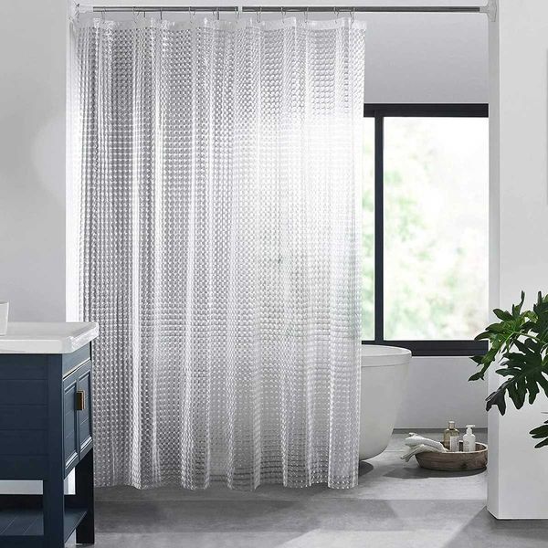 Cat Eyes PEVA Shower Curtain 3D Waterproof Shower Curtain Mildew Proof Transparent Bathroom Curtains With Hooks Bath Curtains M240824