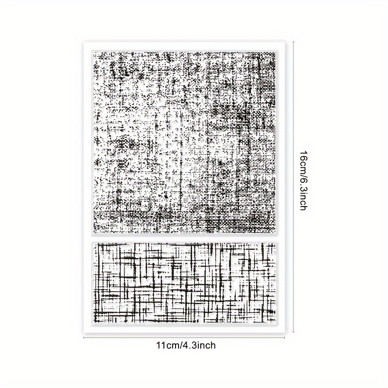 TEMU 1pc Linen Background Transparent Stamp Cloth Frame Background Silicone Stamp For Card Making Diy Scrapbooking Painting Tools