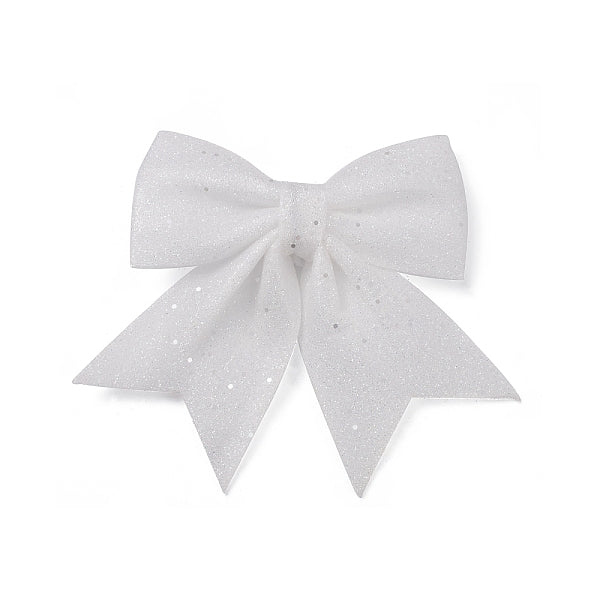 Decorazione ciondolo bowknot in tessuto glitterato