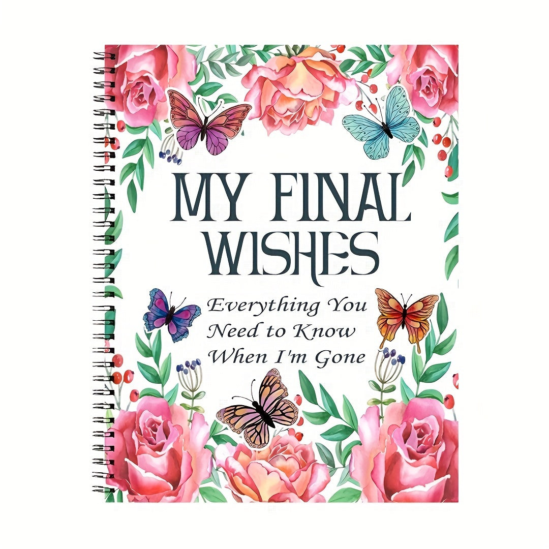 TEMU Planner - Guide To End Of Life Arrangements, Workbook Organizer Notebook For Beneficiary Information, Will Preparation, Last Wishes, , New Year