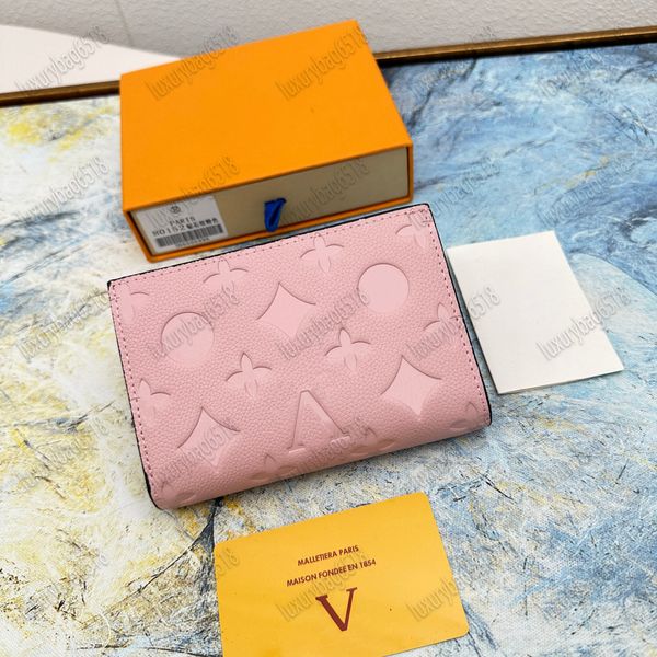 Fashion designer wallets luxury Brazza purse mens womens clutch bags Highs quality flower letter coin purses long card holders with original