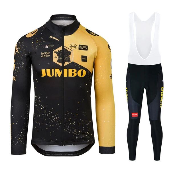 Spring and Autumn Team Cycling Jersey Set Men Long Sleeve Bicycle Clothing MTB Maillot Bike Uniform Bib Ropa Ciclismo 241030