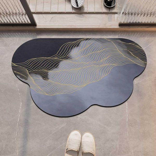 Diatite Bath Mat Bathro Absorbent Foot Mats Non Slip Quick Dry Shower Rug Bathtub Toilet Carpet Entrance Doormat Washable Z250211