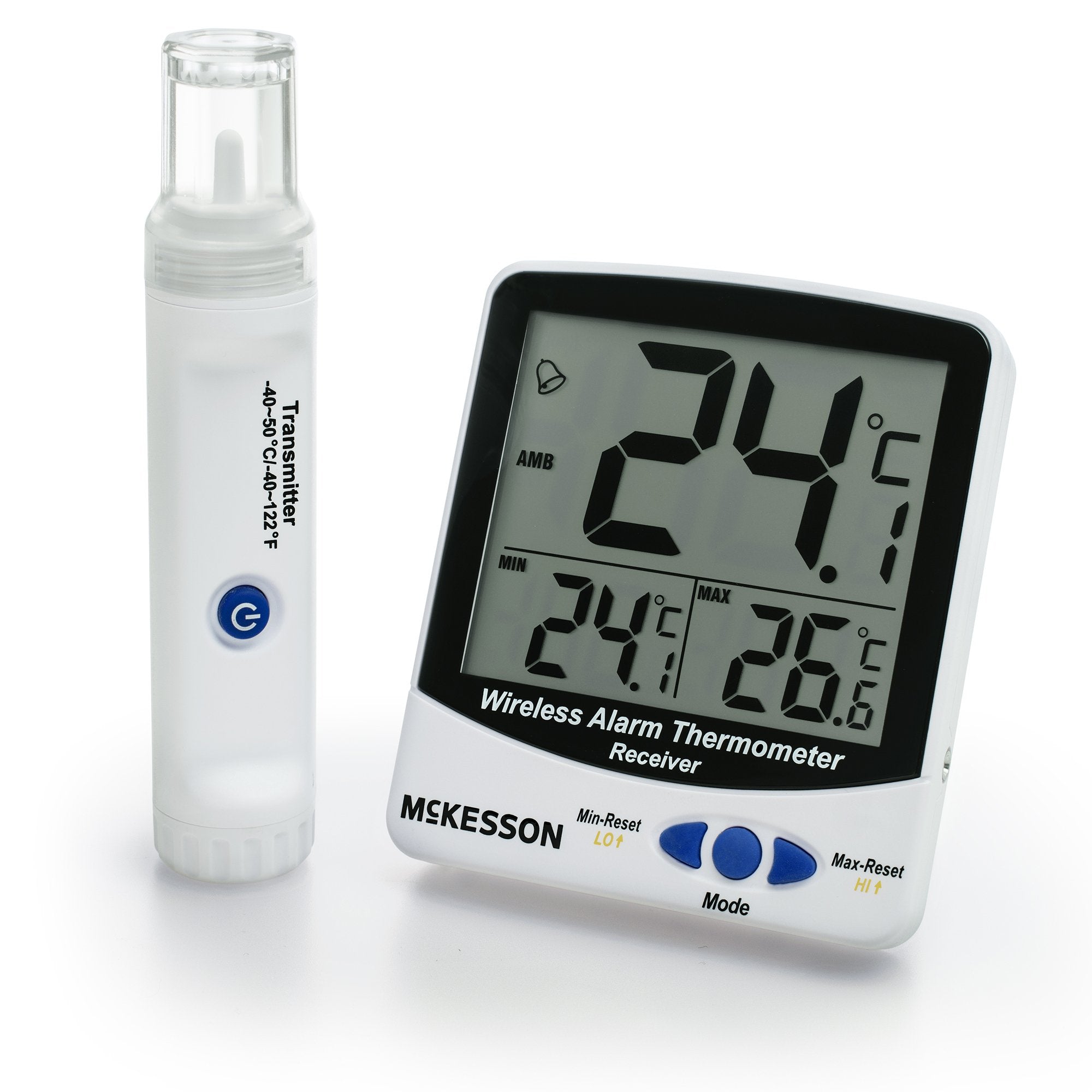 McKesson Digital Refrigerator - Freezer Thermometer with Alarm, Box of 1
