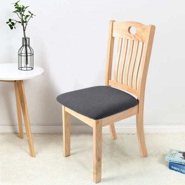 1pc WaterProof Polar Fleece Chair Seat Cover Removable Elastic Dining Chair Covers Dining Room Kitchen Chair Cover Copri Sedie