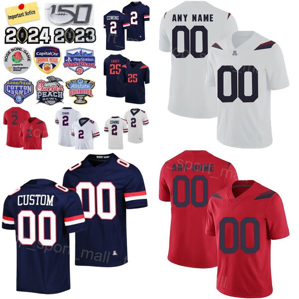 College Arizona Wildcats Football 9 Nick Foles Jerseys University 14 Khalil Tate 87 Rob Gronkowski 25 KaDeem Carey 10 Mike Thomas Custom Nam