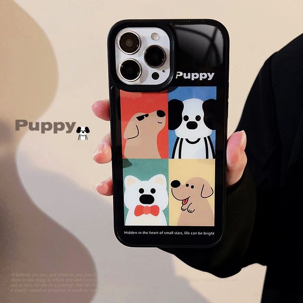 ddmygifts Dog Illustration Hanging Strap Suitable for 14 ProMax Phone 15 Trendy Cartoon 13 Glass Case 11 A