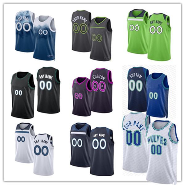 Custom Men Youth Anthony Edwards Minnesotas Karl- Mike Conley Naz Reid Rudy Timberwolve Gobert Jaden McDaniels Donte DiVincenzo Julius Randl