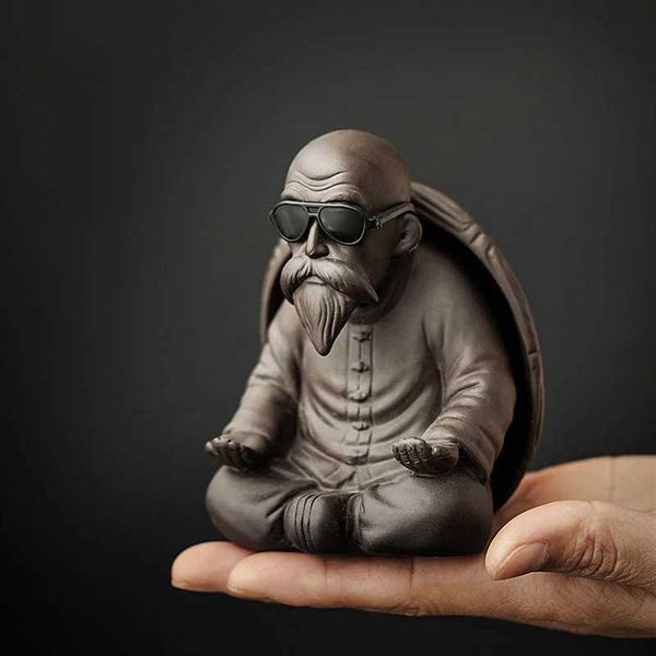 Purple Sand Tortoise Teapet Household Tea Strainer Turtle Shell Strainer Creative Purple Clay Tea Pet Kung Fu Tea Decoration NEWXJ240814