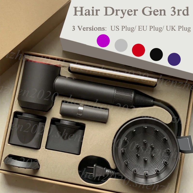 Gen3 7 No Fan Hair Dryer Professional Salon Tools Blow Dryers Heat Fast Speed Blower Hairdryer Hair Curler