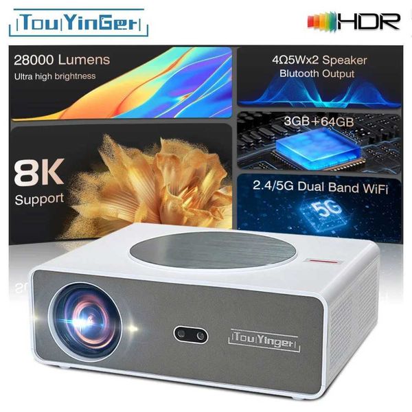 Touyinger Q11 projector 4K 8K led home theater electronics video game devices 5G Projectors full HD movie projectorM240729