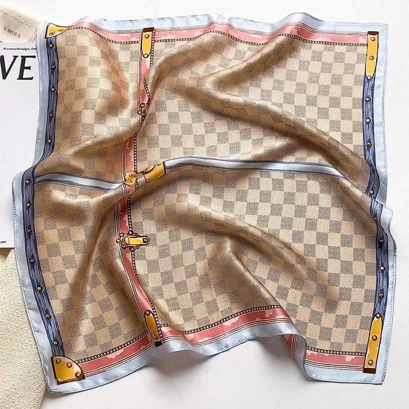 Luxurious 100 Natural Silk Scarf Women Luxury Brand Bandana Foulard Femme Soft Kerchief Hijab Square Neckerchief Wraps 2086Inch6 D250916