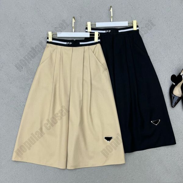 Luxurys Skirts Womens Trend Fashions Letter Appliques Design Girls Black Dress Ball Gown Temperament Princess Dresses SML