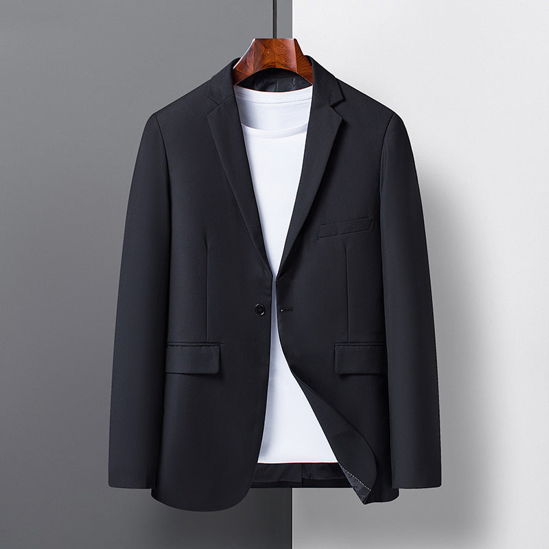 T1216Men&#039;s Korean style slim fit three piece suit white collar work suit