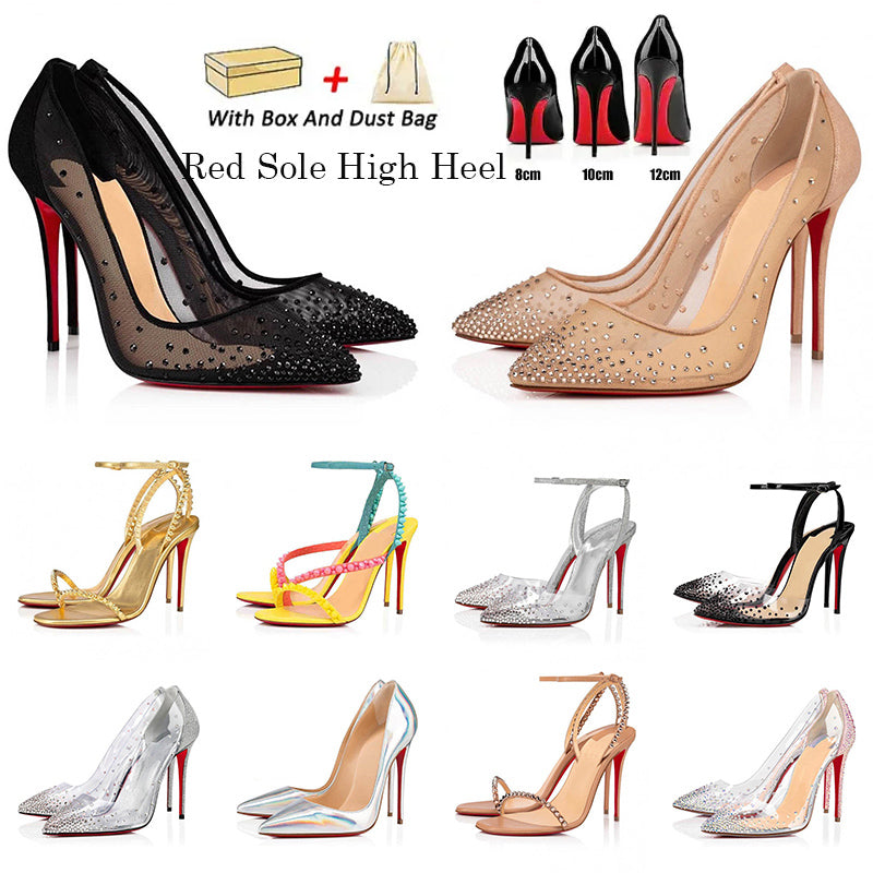 red bottom heels whitedress luxury designer heels womens high heels Round Pointed Toes Pumps Dress Shoes ysl heels loafers office women shoes 35-43