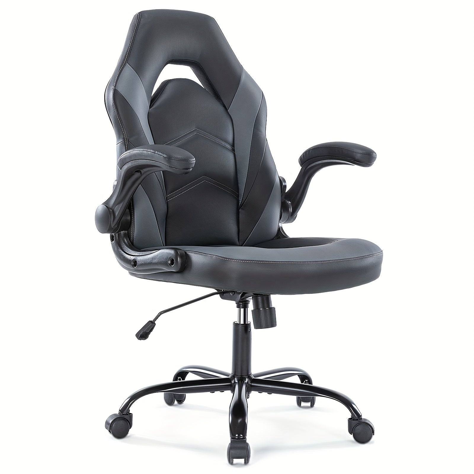 TEMU Office Desk Leather Gaming Computer Chair With Adjustable Swivel Task And Flip-up For Adults