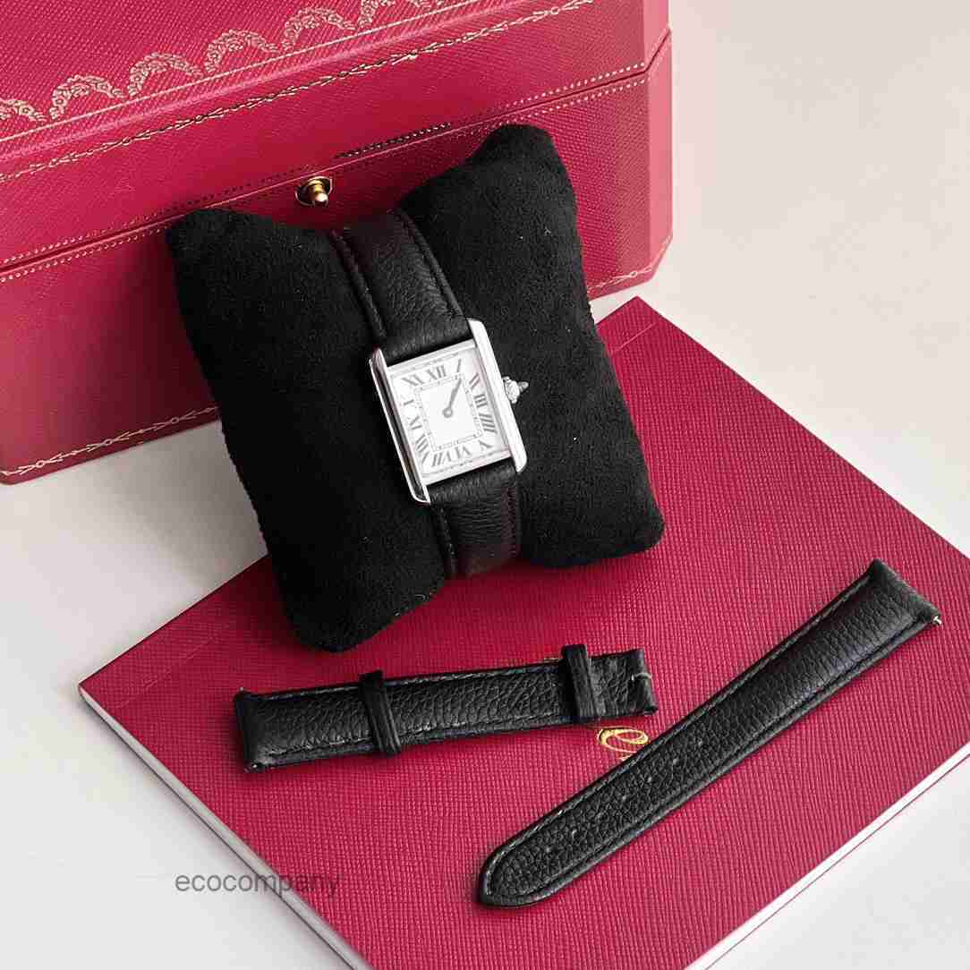 Top quality tanks watch super clone watches watch women luxury watch tanks watches top quartz movement leather strap sapphire glass watch with box D