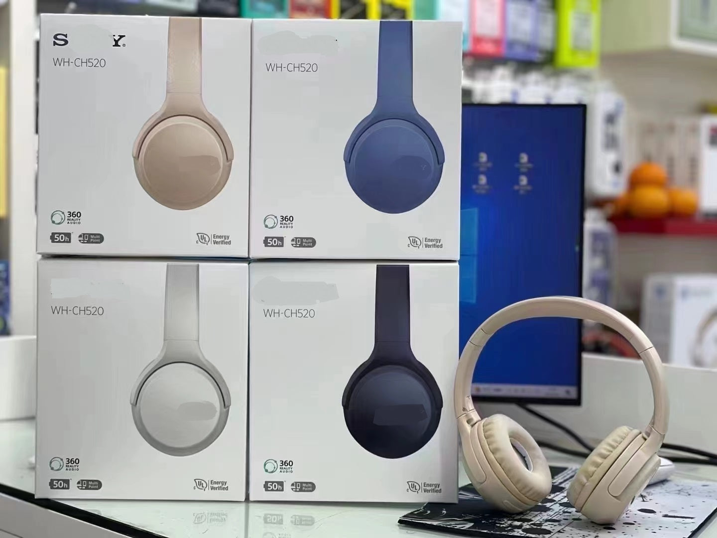 2024 Free shipping to home Top Quality For So- ny WH-CH520 Headphones New Cross Border Sports Wireless Bluetooth Earphones Suitable for iPhone Huawe