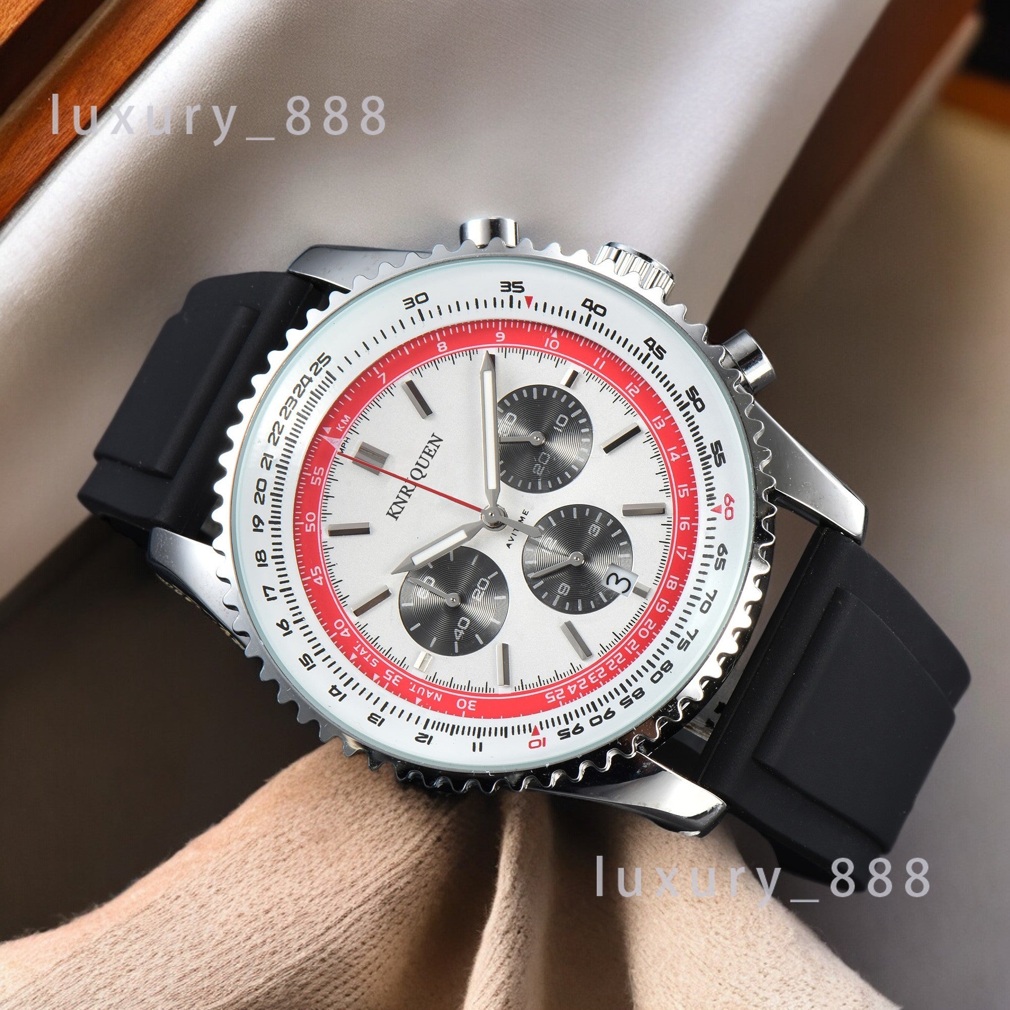 Hot Sale Luxury Watches for Men Designer Quartz Wristwatches Movement Classic Automatic Date Fashion Rubber Bracelet Business Male Clock For Gift