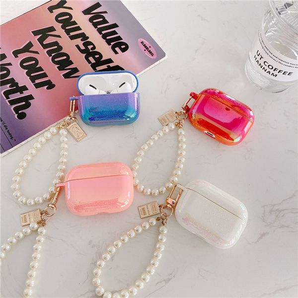 ddmygifts Colorful Water Drop Pearl Pendant Pro 2-3 Generation Bluetooth Wireless Earphone Cover Hard Shell Female Suitable A