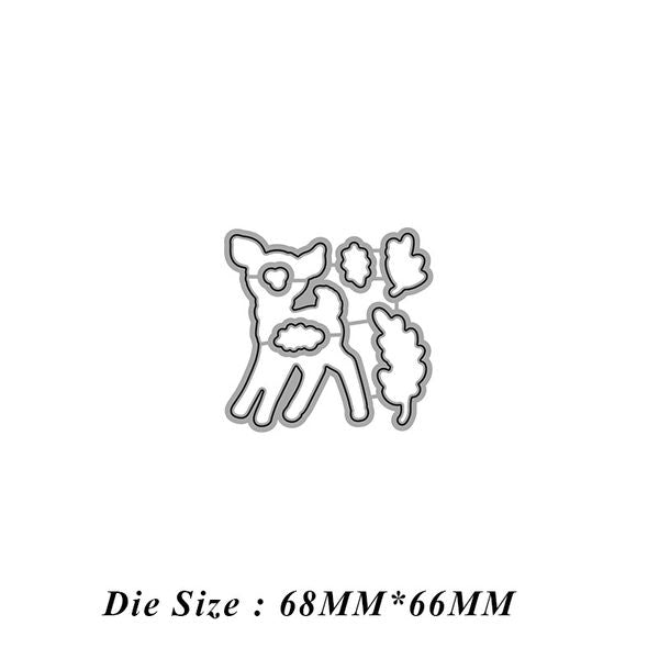 Merry Christmas Fawn Deer Sentence Clear Stamps and Dies Scrapbooking New Arrival 2021 Christmas Metal Dies Cutters Cutting Dies