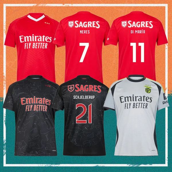 New 2024 PIZZI #11 Di Maria Soccer Jerseys 24-25 Away GRIMALDO J.WEIGL J.MARIO shirts kids kit DARWIN CHIQUINHO RAFA SEFEQOVIC OTAMENDI G.RA