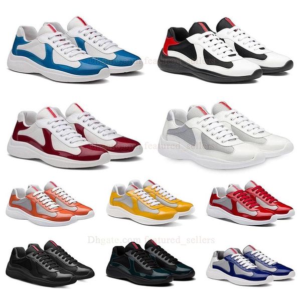 Luxury America's Casual Shoes Tenis Blue de alta qualidade Andilhado laranja Designer Lace up