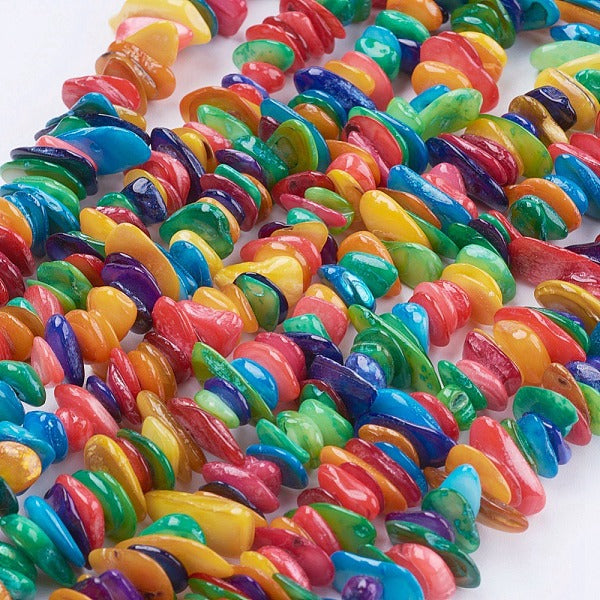 Natural Shell Chips Beads Strands