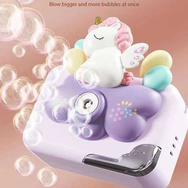 Sand Play Water Fun Kids Bubble Gun toysHanging Neck Handheld Astronaut Giant Toothed Shark Bubble Camera Light MusicSummer Outdoor ToyGift